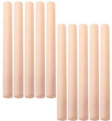 SEWACC 10pezzi Mattarello in Legno Rullo per Ravioli Utensile da Forno per Torte e Noodles per Preparazione di Gnocchi e Pane Materiale Resistente e Facile da Usare per Uso Casalingo
