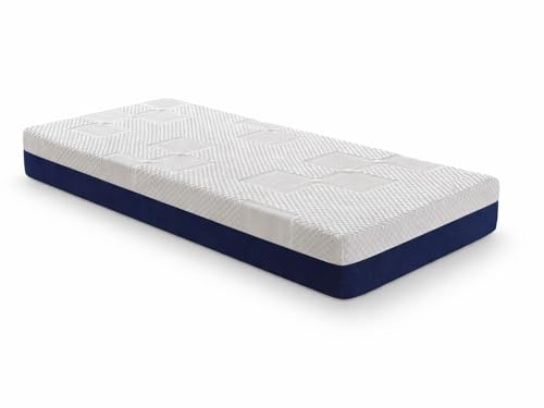 DREAMDI Colchon de Espuma más 2 CM Latex 150X200 CM Zeus, Altura 20 CM, desenfundable y Lavable. Higiénico