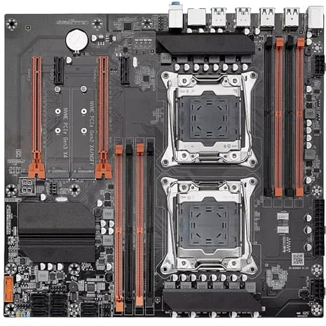 Placa Base Fit For MOUGOL X99 Dual CPU Lntel Xeon E5 2680 V4 y DDR4 32GB (4 * 8GB) LGA2011-3 M.2 NVME for Ordenador de Escritorio Host