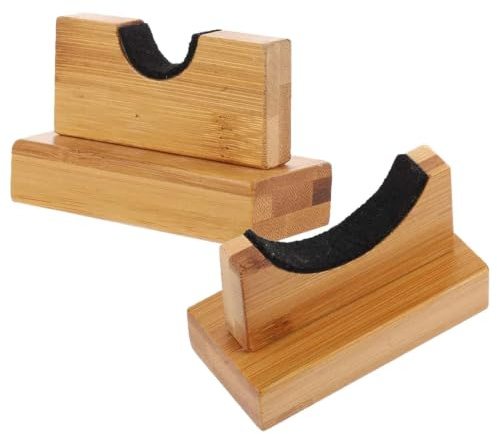 Organiserare Basebollträ - 1 Par Trästabil Hållare Basebollträ, Mjukt Fodrad Displayställ, Platsbesparande varingsställ Samlarutrustning | Mantel Garage Dugout Hylla Desktop Fönster