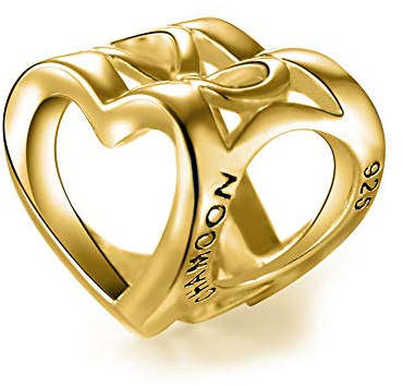 CHAMOON Charm 925 Sterling Silber Vergoldet Gold Schmuck-Anhänger für Damen Lederarmbänder