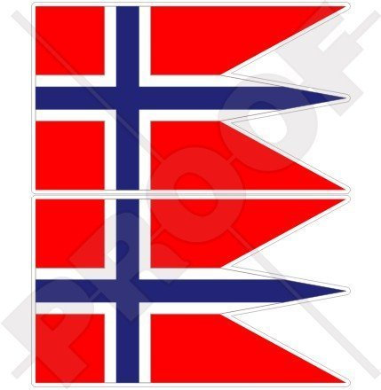 NORWEGEN Norwegische Staats Flagge Norwegen, Noreg 100mm Auto & Motorrad Aufkleber, x2 Vinyl Stickers