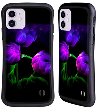 Head Case Designs Officiellt Licensierade Haroulita Violer Blommig Glitch 2 Hybrid-fodral Kompatibelt med Apple iPhone 11