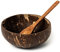 New Living Ensemble de bols et cuillères en noix de coco bio - Produit écologique - Fait à la main - Biodégradable et sans plastique