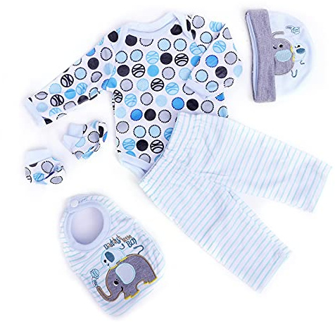 ZIYIUI reborn puppe kleidung für 50 - 55 cm Puppenkleidung für Mädchen Hochwertige NeugeboreneReborn Baby Alle Baumwollkleidung