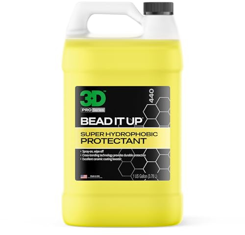 3D Bead It Up Ceramic Coating Booster Spray - Super Hydrophobic Bead Maker - Polymer Paint Protectant & Sealant 1 Gallon