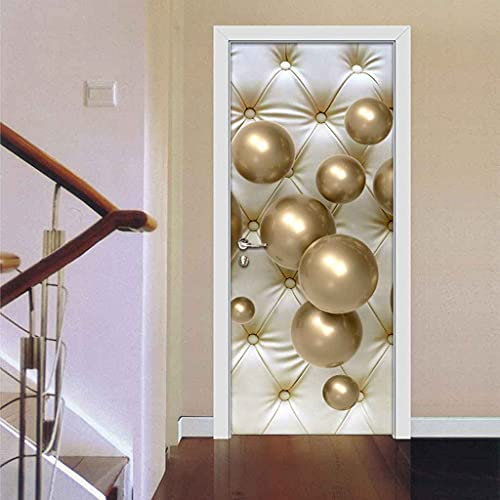 JGCAI Türposter Türfolie 3D Türtapete PVC Türtapeten Türaufkleber Türsticker 88x200cm Dreidimensionale Kugel Poster Selbstklebend Türaufkleber Wandbild Für Tür Wohnzimmer Schlafzimmer Küche
