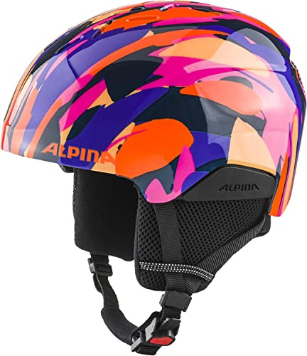 ALPINA Unisex - Barn, PIZI Skidhjälm, pink-orange blue gloss, 46-51 cm