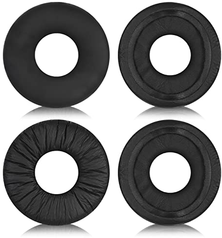 TIANNAIT 2 Pairs Black Leather Wrinkled Leather Headphone Covers, Comfortable Noise Isolating Foam Ear Pads, Headphone Spare Replacement Parts, Compatible with Sony WH-CH500, ZX100, ZX330, CH510
