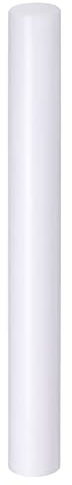 sourcing map Acrylic Clay Roller 9 Inch x 1 Inch Solid Non-Stick Plastic Round Tube Roller Polymer Clay Rod Fondant Rolling Pin for Shaping, Sculpting, Modeling DIY Crafts, White