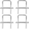 4 Pezzi M6 Bulloni a U Quadrato, U Bolt Acciaio Inox, Bulloni a U Con Dadi e Piastra Di Telaio, per Linstallazione Di Tubazioni E Applicazioni Industriali (65mmX 80mm)