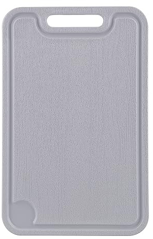 Galicja Schneidebrett Kunststoff Molly – Küchenbrett – Schneidebretter Kunststoff – Schneidbretter Kunstoff – Kunststoff Schneidebrett – Schneidunterlage Küche – 37,5x26x0,6cm - Grau