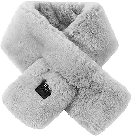 FakeFace Beheizter Schal Mit 3-Stufiger Temperatureinstellung, USB-Heizschal, Elektrischer Nackenwärmer, Beheizbarer Nackenwickel, Heated Scarf, Winterschals für Frauen Und Männer
