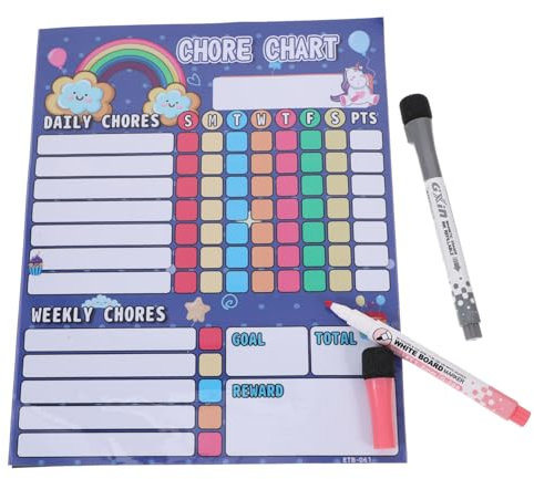 SEWACC Belohnungstabelle Für Kinder Magnetisches Verhaltensdiagramm Cartoon Haushaltskalender Anpassbare Aufgabentabelle Für Eltern Zur Von Verantwortungsbewusstsein