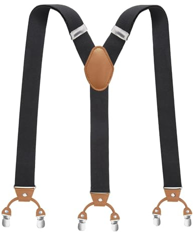 Pejoye Hosenträger für Herren 3,5 cm Breit – Elastisch & Verstellbar, Y-Form, Starke Metallclips – Einheitsgröße, für Anzug, Hochzeit & Business
