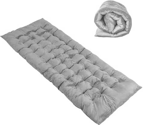 HOUSN Liegenauflage 190 x 70cm, 7cm Dicke Polsterung Auflage für Deckchair, Sonnenliege, Gartenliege, Feldbett,Grau