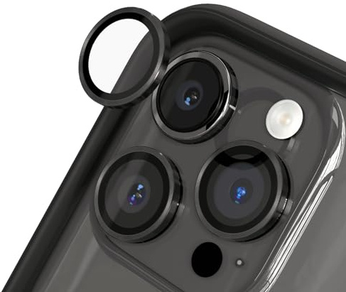 RhinoShield Protection d'objectifs pour iPhone 15 Pro Max / 15 Pro | Résistant aux éclats, haute transparence, résistant aux rayures, ajustement précis, outil d’installation inclus