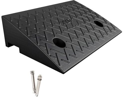 Bordsteinrampen, Tragbare Schwellenrampen, Leichte Gummi Rampen, Autorampen, Aufsteigende Stufenrampe, Rollstuhlrampe, Auffahrrampe(10cm/4inch)