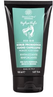 SCRUB PROBIOTICO CUOIO CAPELLUTO – Esfolia, Riequilibra la Cute – Rinfrescante, Lenitivo, Anti-Prurito e Antiforfora – Per Cute Normale, Secca o Grassa – 150ml - ECO-BIO - Domus Olea Toscana