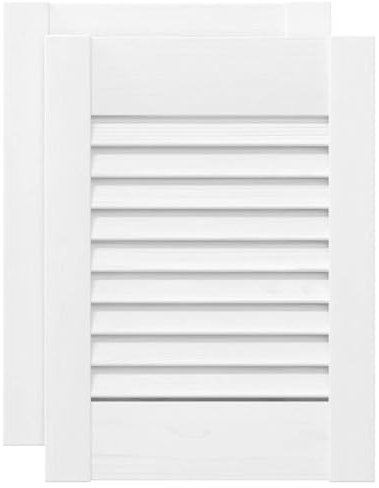 vidaXL Ante a Lamelle 2 pz Bianche 39,5x29,5 cm, Porta della mobilia, Porta dell'Armadio, Pannello a lamelle in Legno, Porta dell'Armadio con Le doghe