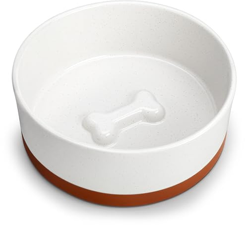 MALACASA Gamelles pour chien, Gamelles en céramique pour nourriture et eau pour chiens de grande taille, Bol pour animaux de 6 tasses pour chiens de grande taille (L-6 tasses)