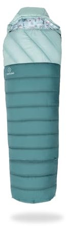 Justcamp Melvin Junior Kinderschlafsack Jungs & Mädchen (100-150 cm Körpergröße), Outdoor Schlafsack Kinder Camping - Mint