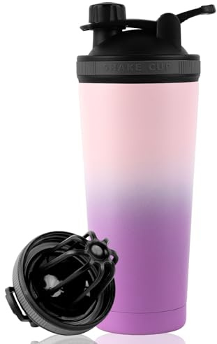 kiptyg 750ml Protein Shaker Edelstahl – Doppelwandig, Vakuumisoliert BPA-frei – Mit Sieb Auslaufsicher – Ideal für Sport, Fitness, Eiweißshakes