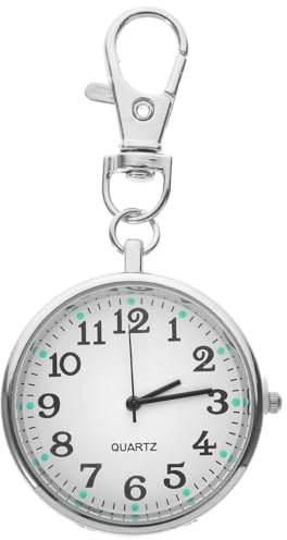 SHERCHPRY Nurse Keychain Watch Clip-On Pocket Watch for Nurses and Students Waterproof Hanging Pendant Timepiece Easy-to-Read Dial for Medical Professionals