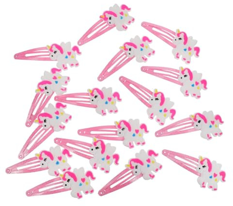 Garneck 20stücke Einhorn-haarspangen mit Cartoon-motiven Dekorative Haaraccessoires für Mädchen Verspielt und Praktisch Rutschfest und Robust Passend für Verschiedene Frisuren und Anlässe