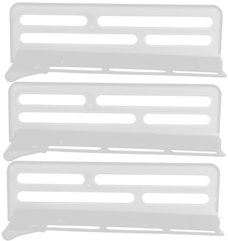 KOCKSHION 3pcs Adjustable Refrigerator Food Divider Clips, Refrigerator Side Door and Freezer Shelf Organizers, Compact Replaceable Fridge Separators for Household Food and Drink Storage