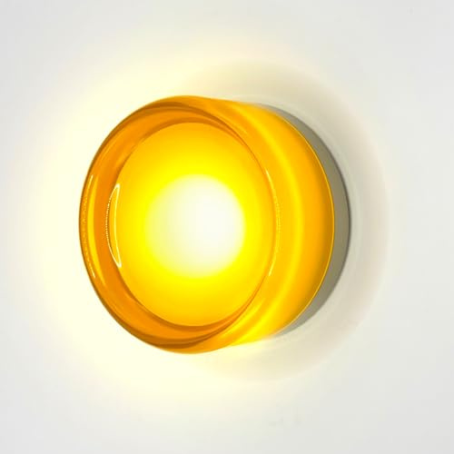 Gouzloyed Wandleuchte Innen LED Wandlampe Innen 9W 230V Modern Wandlampe Innen Warmweiß 3000K Wandbeleuchtung Wandlicht für Wohnzimmer Wanddekoration Schlafzimmer Flure (Orange)