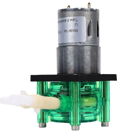 ViaGasaFamido Akvarium Peristaltisk Pump Hög Flödeshastighet 500 Ml/min Vätskedoseringspump med DC-borstad Motor för Laboratorieanalytisk Industriell Fyllningsmaskin (24V)