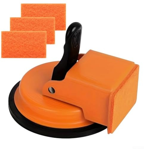 Herramienta de fijación de suelo, potente ventosa para costuras de suelo laminado de madera con 3 almohadillas, herramienta de reparación versátil naranja para suelos de madera dura