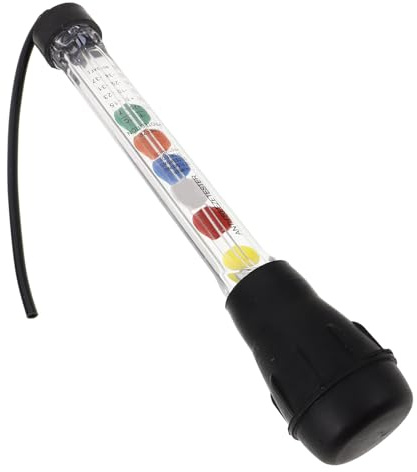 TOKIDNY Kfz Batterie Hydrometer mit Gummi und Kunststoff Präzises Batteriedichtemessgerät für Autobatterie Elektrolyttests Einfaches Schnelltest Werkzeug für Auto Profis