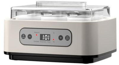 Gralara Yogurtiera con 6 Vasetti Temperatura Regolabile Yogurtiera Digitale Coperchio Trasparente Elettrodomestico da Cucina