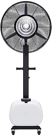 QUSYZD Ventilatori a piantana industriali, Ventilatore a piantana nebulizzatore, con Serbatoio dell'Acqua Grande da 65 Litri, Funzionamento a 3 velocità, Riduce Rapidamente l,