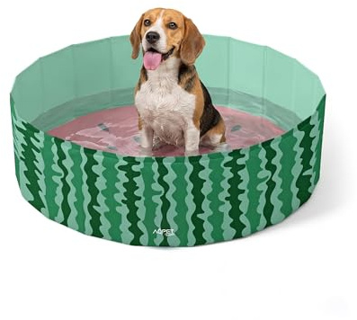 AQPET AqpetFriends Piscine en Plastique pour Chien, Animaux domestiques, Pliable, de Jardin, 120 x 30 cm, Motif Fruits