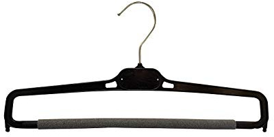 Kiroplast Kleiderbügel für Hosen Kleiderbügel für Röcke Kleiderbügel Hosen Platzsparende Hosenbügel 36 cm (50, Schwarz)