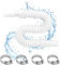 72.5cm Sifón para Lavabos Tubo de Desagüe Flexible para Lavabo Manguera de Desagüe de Sifón 4Pcs 12mm Sifón Tubo de Desagüe