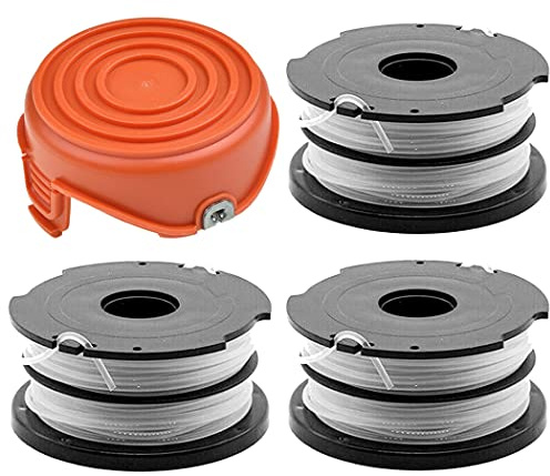Odashen Replacement Kit for Black & Decker Strimmer GL675 GL680 GL685 GL686 GL687 GL690 1 Cover Cap, 3 Spool & Line