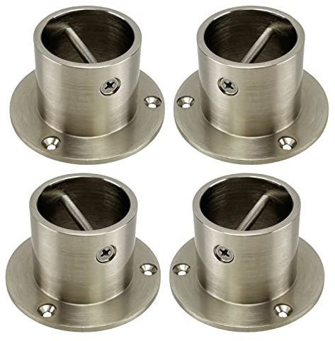 Pack of 4 x 40mm Satin Nickel Decking Rope Cups Cup End Fixing Fitting - RopeServices UK