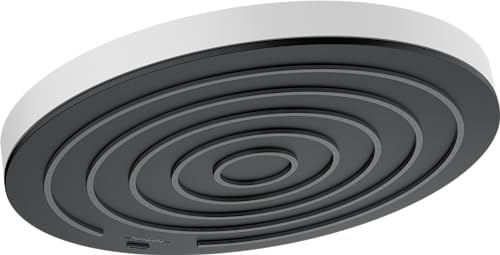 hansgrohe Pulsify S - Soffione doccia a risparmio idrico 8,4 l/min (EcoSmart), Doccia a pioggia rotondo (260 mm) con 1 getto, con funzione anticalcare, bianco opaco, 24141700