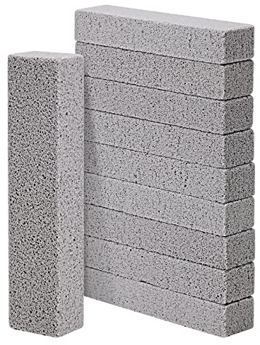 HongWay 10 Pack Pumice Stone for Cleaning, Pumice Stone for Toilet Cleaning Bowl Stick, Heavy Duty Strong Pumice Cleaning Bar for Bathtubs, Kitchen Sink, Grill, Household (5.9 x 1.4 x 0.9 Inches)
