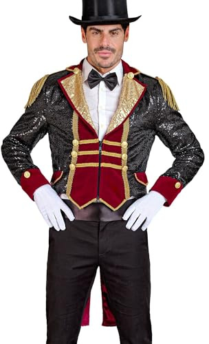 W WIDMANN MILANO Party Fashion - Zirkusdirektor Kostüm Herren | Paillettenjacke für Karneval, Showman-, Rockstar- und Zirkus Verkleidungen