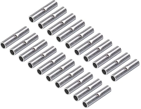 sourcing map 450Stk Unisolierte Stoßverbinder 22-16AWG Draht Verbinder BN1.25 für Elektrische Drähte Crimpen Hülsen Klemmen