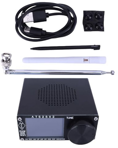 Fiorky ATS25X2 Radio Pleine Bande FM/LW/MW/SSB Scanner de récepteur Radio à Ondes Courtes Radio numérique à écran Tactile de 2,4 Pouces Puce Si4732 APP Configuration réseau WiFi avec