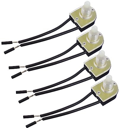 LIFKICH 4pcs Silver Rotary Switch Lamp Knob Dimmer Wall Switch for Lighting Equipment Parts Home Lanterns Device
