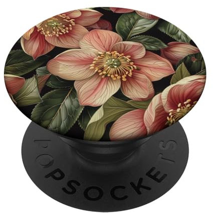 Motif floral hellébore PopSockets PopGrip Interchangeable