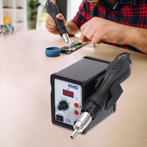 Heißluft Lötstation LCD Entlötstation Werkzeug Lötset 868D 700W Lötstationen Soldering Station Lötkolben Set mit 100-450 °C Heißluftfön für präzises Löten und Kunststoffschweißen