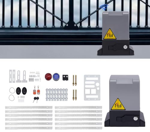 Schiebetormotor, 370 W, Motorisierung, Schiebetor, 1400 U/min, mit Fernbedienung, Motor, Schiebetür, Infrarotsensor, für Hotel, Fabrik, Schule